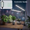 GooingTop Grow Light LED Gooseneck Lamp,Dual-Head White Full Spectrum 148