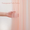 10×10ft Peach Tulle Backdrop Curtain with Lights String for Parties,