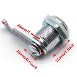 Cam Lock,LBTODH 2pcs Tool Box Lock Replacement Accessories are Suitable for Switch Cabinets, Distribution Boxes, Tool Box etc.（Silver）