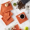 DII Basic Terry Collection Solid Windowpane Dishcloth Set, 12x12, Spice,