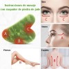 Rodillo De Masaje Facial De Jade Gua Sha Rejuvenece Kit