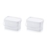 2 x Buckets 5.6 L Rectangular x 5 L Food