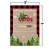 Winter Lumberjack 1st Birthday Party Invitations for Boys, 20 5"x7"