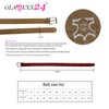 Glamexx24 Women's Genuine Leather Belt, 2 cm Wide, Denim Belt,