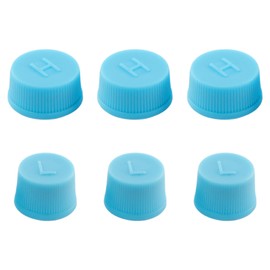 6 Pcs Air Conditioning Valve Caps for Car, Leakproof High and Low Pressure R134a Charging Port Caps, Vehicle Air AC System Conditioning Service Accessories