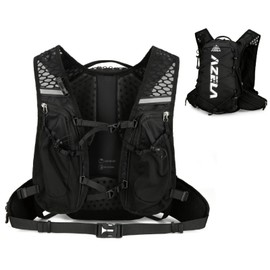 YAPJEB Lightweight Hydration Pack Backpack Vest, Optional 1.5L 2L BPA Free Water Bladder - Leakproof Breathable for Running Hiking Cycling Climbing Marathon Camping for Men and Women