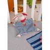 Sigikid Comforter Dog (White with Dark Blue Stripes)