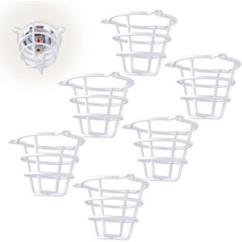 (6 Pack) TunaMax White Fire Sprinkler Head Cage Guard for Both 1/2" & 3/4" Sprinkler Head for Protecting Flush Mount & Side Wall & Semi - Recessed Sprinkler Head Cover
