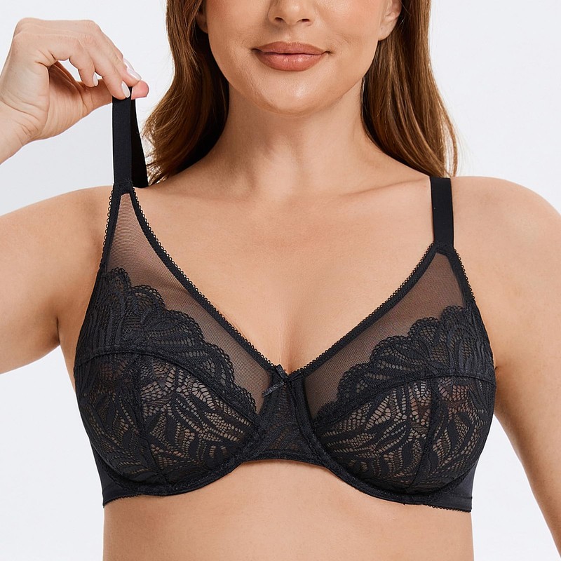 MELENECA Women's Minimiser Bra for Large Bust Underwired Bra Large
