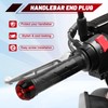 Tongze 7/8" 22mm Motorcycle Handlebar Ends: Handle Bar Ends Grips