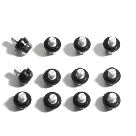 STUDIAMONDS Rubber studs for football boots - 12 football studs standard thread TPU studs (translucent black)