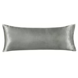 LCBD Satin Body Pillow Cover, 20x54 inches Body Pillow Case, Silk Satin Cooling Body Pillow Pillowcase with Envelope Closure, Dark Gray