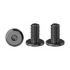 Drenky M5 x 12mm Black Oxide Flat Head Hex Bolts,