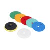 6Pcs Dry Diamond Polishing Pads 1Pc Backer Polish Kit for