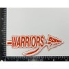 Warriors, Orange/White, Arrow, Spear, Embroidered, Iron on Patch