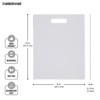 FARBERWARE Reversible Plastic Cutting Board, 8x10 Inch, White, Dishwasher Safe,