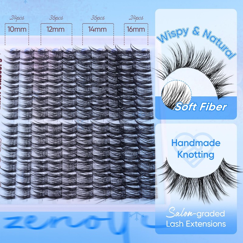 Lash Clusters Wispy Cluster Eyelash Extensions Natural Spiky Individual Lashes