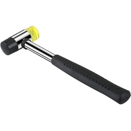 Sleek Style® High Quality Rubber Mallet Hammer 25mm Small Nylon Hammer Dual Head Nylon Non-Slip Rubber Grip for DIY Projects Repair Leather Jewelry Handicrafts Home Improvement