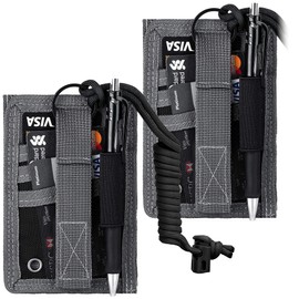 IronSeals 2 Pack Tactical ID Card Holder Hook & Loop Patch Badge Holder Detachable Quick Rip-Away Badge Holder with Key Ring and Adjustable Neck Lanyard