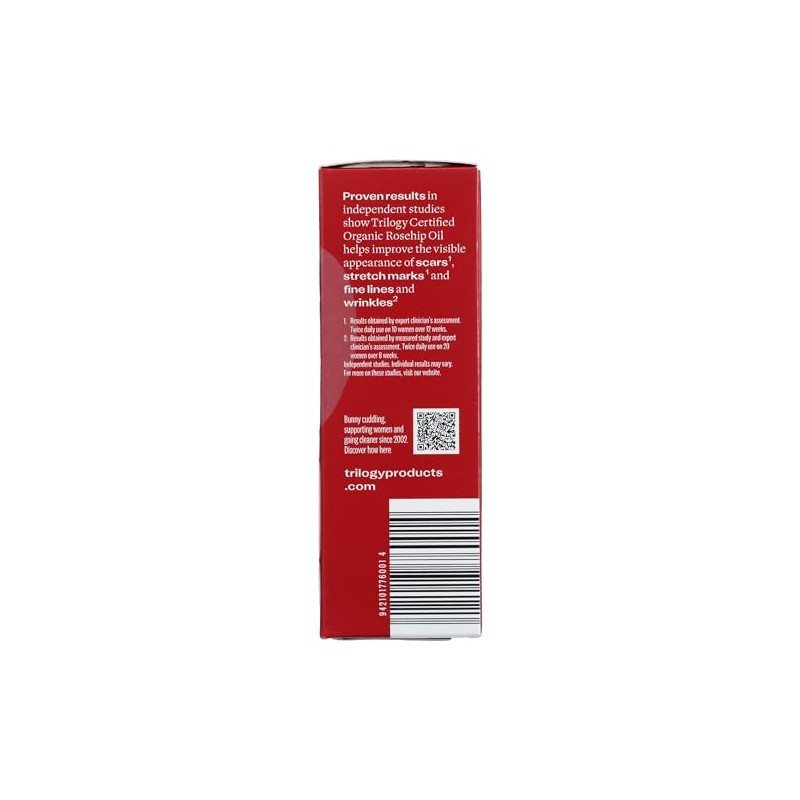 Trilogy Certified Organic Rosehip Oil for Unisex, 0.67 Ounce