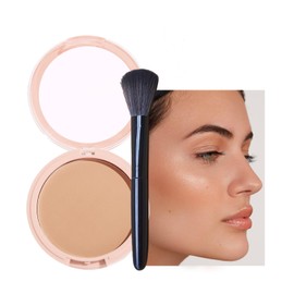 LYNTYAOU Setting Powder, Face Powder,Pressed Setting Powder Translucent, Baking Powder Makeup, Make-Up Powder, Brush Long Lasting, Matte Finish Natural Colour-Correcting,As Gift for Someone