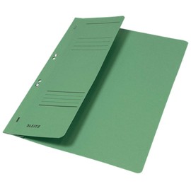 Esselte Leitz Hole Punched Folders 1/2 Front Cover-A4–Manila Cardboard-Green