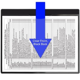 StoreSMART - File Jackets - 20-Pack - Black Plastic Back, Clear Plastic Front - Heavy Duty - FJ85PQBK-20