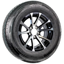 eCustomrim Trailer Tire Aluminum Rim ST205/75R14 Load Range D 14X5.5 5-4.5 Avalanche Black