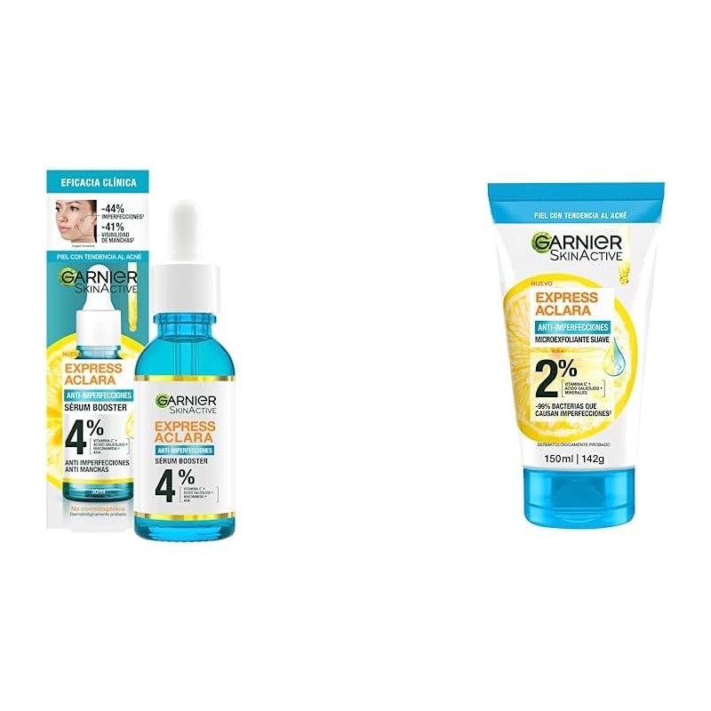 Garnier Express Aclara Sérum + Exfoliante Antiacné 30ml + 150ml