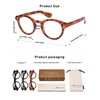 AMOMOMA 3 Pack Classic Round Reading Glasses for Women Men,Retro