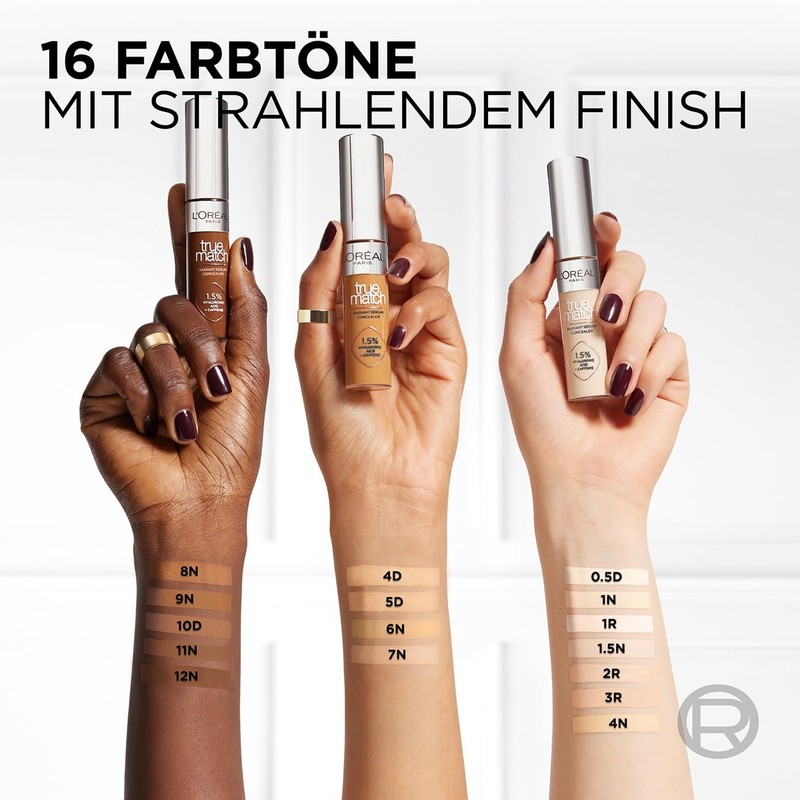 L'Oréal Paris Concealer for a Natural Radiant, Moisturising and Plumping,