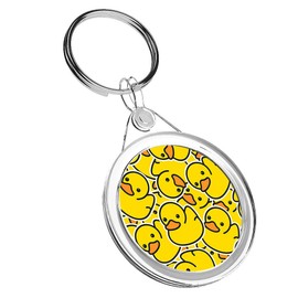Destination Vinyl Keyrings 1 x Yellow Rubber Ducks Duckling - Keyring IR02 Mum Dad Kids Birthday #2078