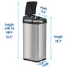 iTouchless 13 Gallon Touchless Sensor Trash Can with AbsorbX Odor