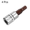 sourcing map 4pcs 3/16" Hex Bit Socket 1/4" Square Drive