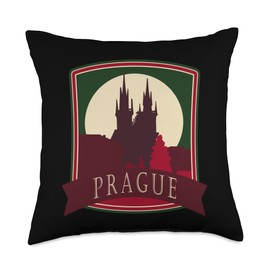 Prague - Christmas Market Souvenir Throw Pillow