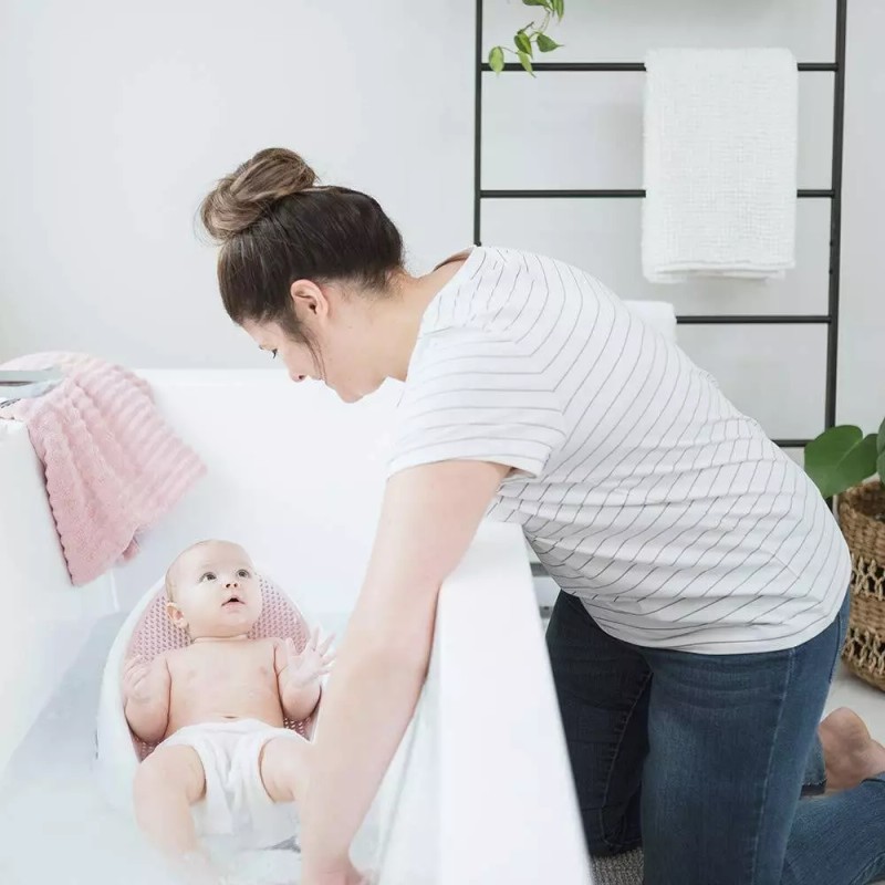Angelcare Pink Baby Bath Support for Newborns Ergonomic Safe Secure