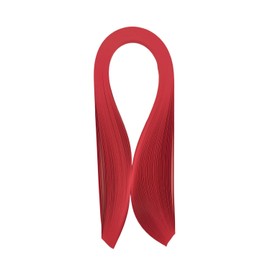 ODETOJOY Quilling Paper Strips Red 3mm 5mm 10mm Quill Strip Scarlet Rolled Paper Filigree Strip Bright Red Curled Scroll Coil Paper Strip - 21inch Length (5mm)