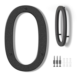 House Number Black - Modern House Numbers Anthracite Large Plastic House Numbers House Address 10 Inch (25.4 cm) Street Home Address House Number Sign House Numbers Numbers 0