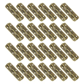 uxcell Metal Piano Hinges 180 Degree Long Folding Hinges with Screws for Wooden Box, Cabinet Closet, 50x15mm Bronze, 24 Pcs