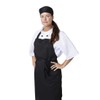 NISBETS Essentials Bib Aprons in Black Polycotton with Long Ties
