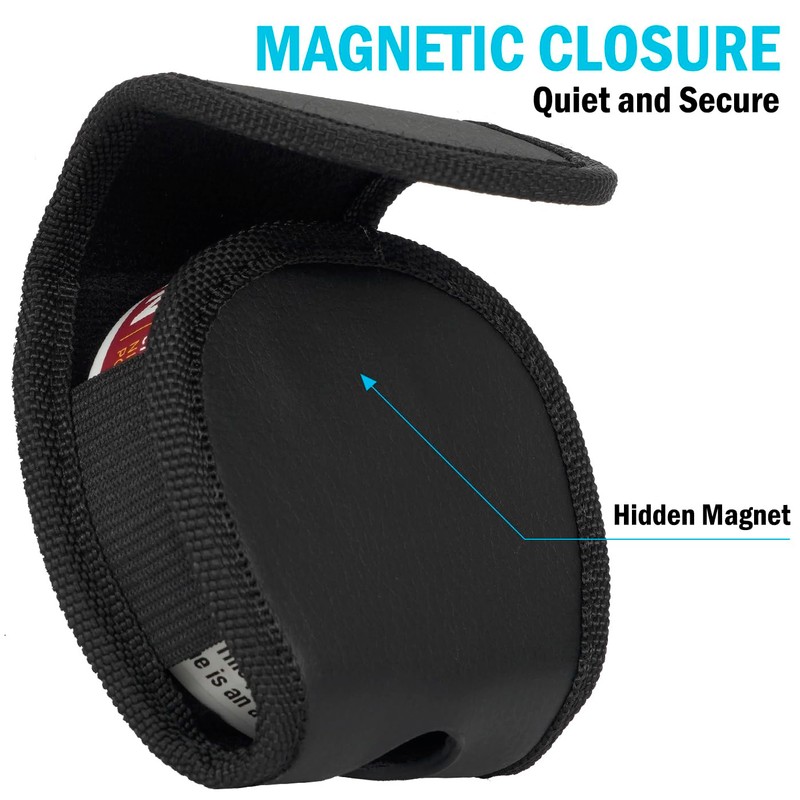 Universal Dip Can Snuff Pouch Holder, NCP Black Vegan Leather