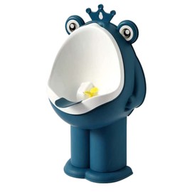Rifuli Baby Urination Standing Wall Mounted Lift Toilet Urinal Dark Blue 1 to 6 Years Standing Potty Training Urinal for Boys Toilet Bathroom Waste Bin White (Blue, One Size)