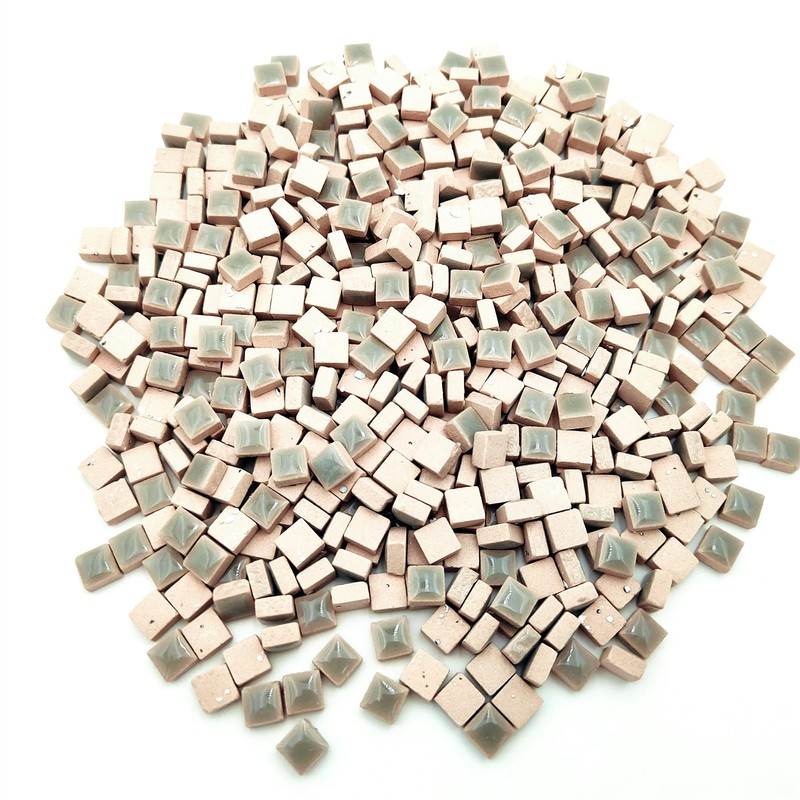 500PCS / 1.1LB Square Ceramic Mosaic Tiles, 0.4 x 0.4
