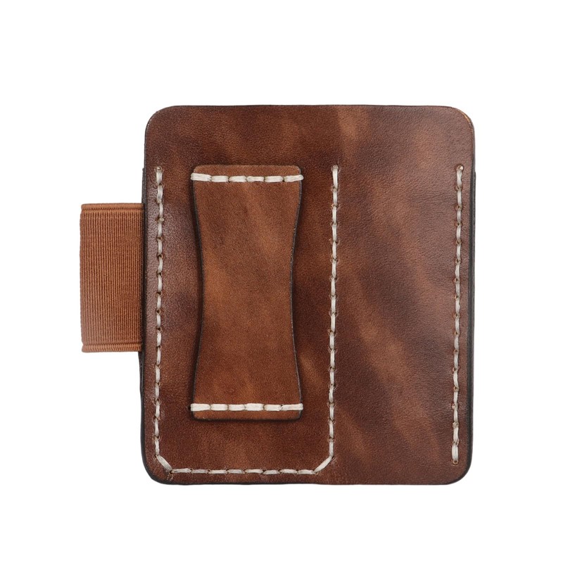 Leather Multitool & Flashlight Holder EDC Organizer Belt-Mount for Camping