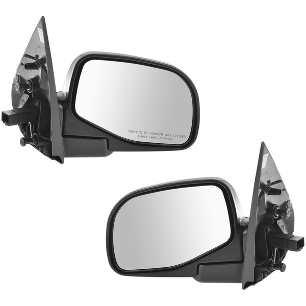TRQ Driver & Passenger Side Mirror Set without Heat Compatible