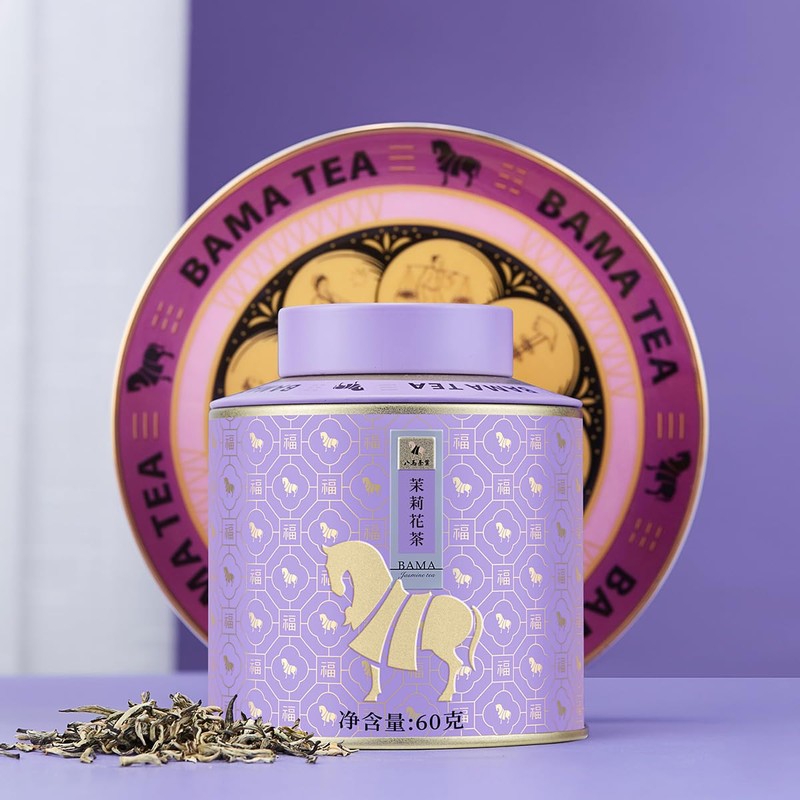 Bamatea Jasmine Green Tea Loose Leaf, Premium Chinese Tea 60g
