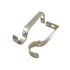 Silver Curtain Rod Brackets Set with Screws for Poles 28mm