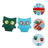 CORHAD 2pcs Cartoon Owl Wet Wipe Lids Reusable Dustproof Tissue
