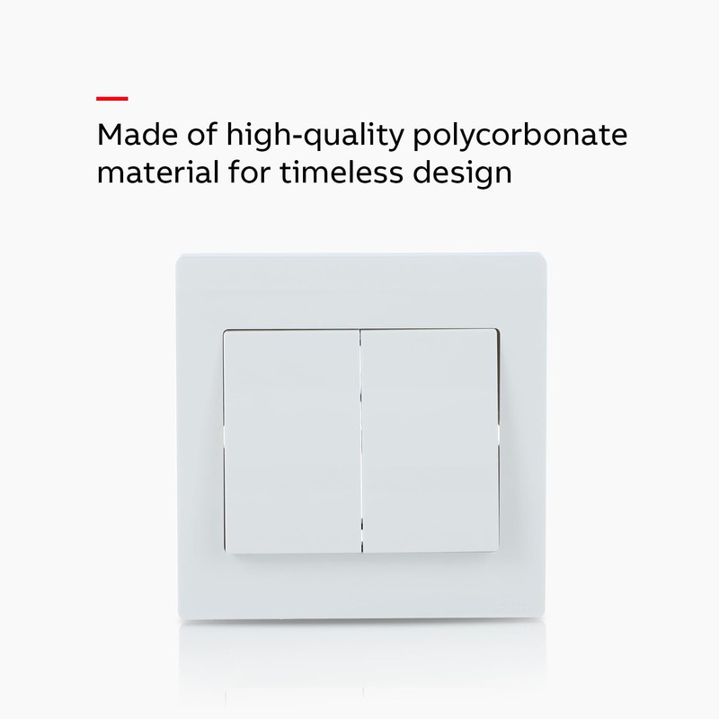 ABB Inora 2 Gang Light Switch • 2 Way Premium