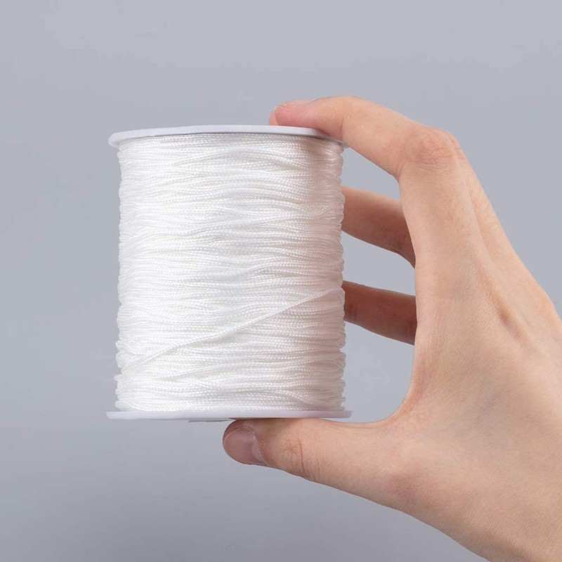 PH PandaHall 1.5mm White Nylon String 100 Yards Lift Shade